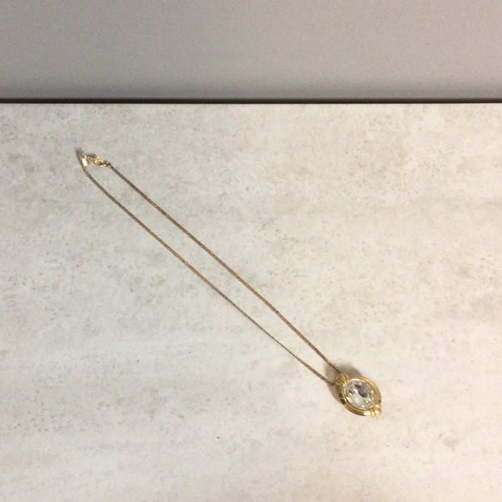 NWT Monet gold bling pendant on gold chain necklace